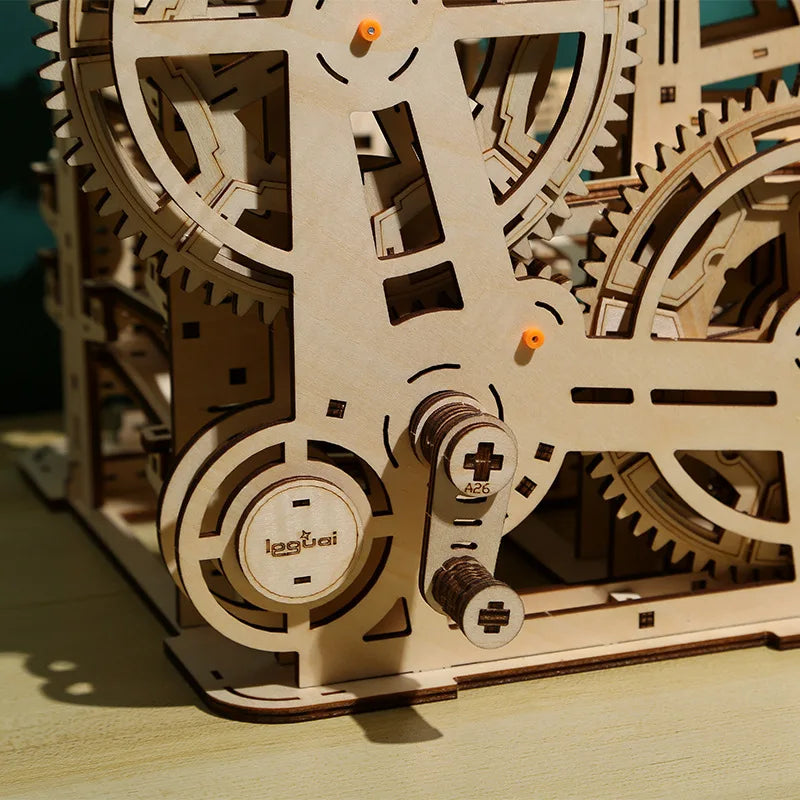 wooden 3d puzzle DIY Building blocks Kit Montessori Educational Toys Best marble run board games for adults giftly For Kids